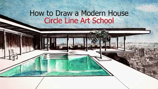 How to Draw a House in Perspective: The Stahl House: Narrated