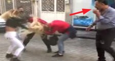 Malatya'da Sokak Ortasındaki 3 Genç Kız, Saç Baş Yolarak Kavga Etti!
