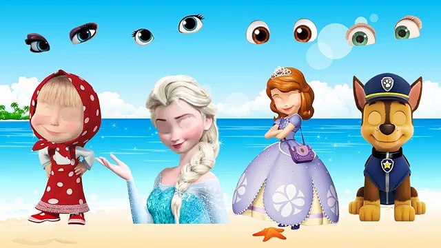 Wrong Eyes Disney Princess Frozen Elsa Sofia Masha Paw Patrol Finger Family Learn Colors For Kids