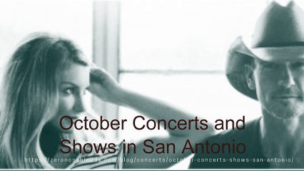 October Concerts and Shows in San Antonio