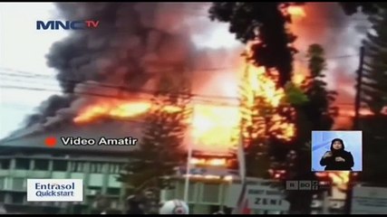 Gedung TNI di Medan Terbakar