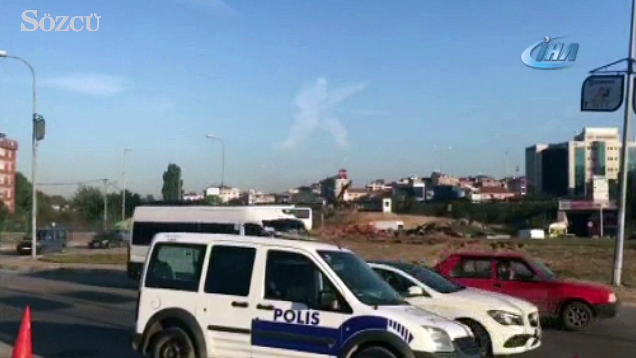 Sancaktepe'de gökyüzünde ilginç görüntü