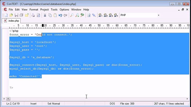 PHP Training In Jaipur|PHP Training Companies In Jaipur| Connecting to a Server and Database Part 2