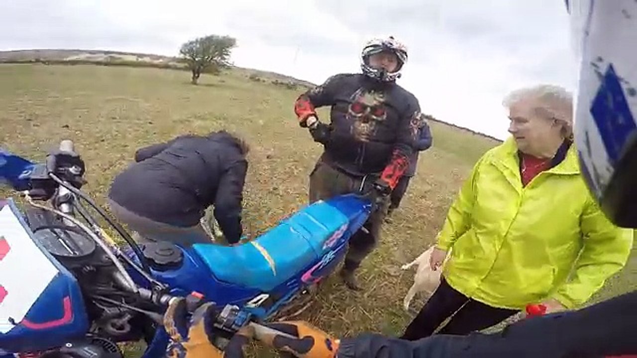 dirt bike vs angry people