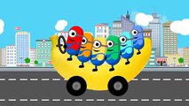 Learn Colors with Banana Car! Fun Cars Race with Superheroes Videos For Kids