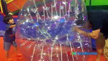 Indoor Playground Trampoline Park Family Fun Play Center for Kids Hamster Ball Bumper Cars Kids Ride