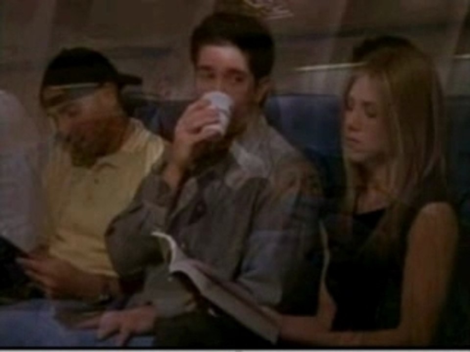 Ross et Rachel dans l'avion pour Las Vegas