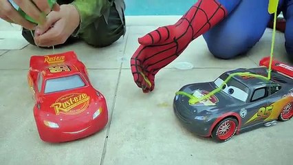 Learn Colors with Spiderman GROSS Gelli Baff Car Children Song Finger Family Nursery Rhymes for Kid