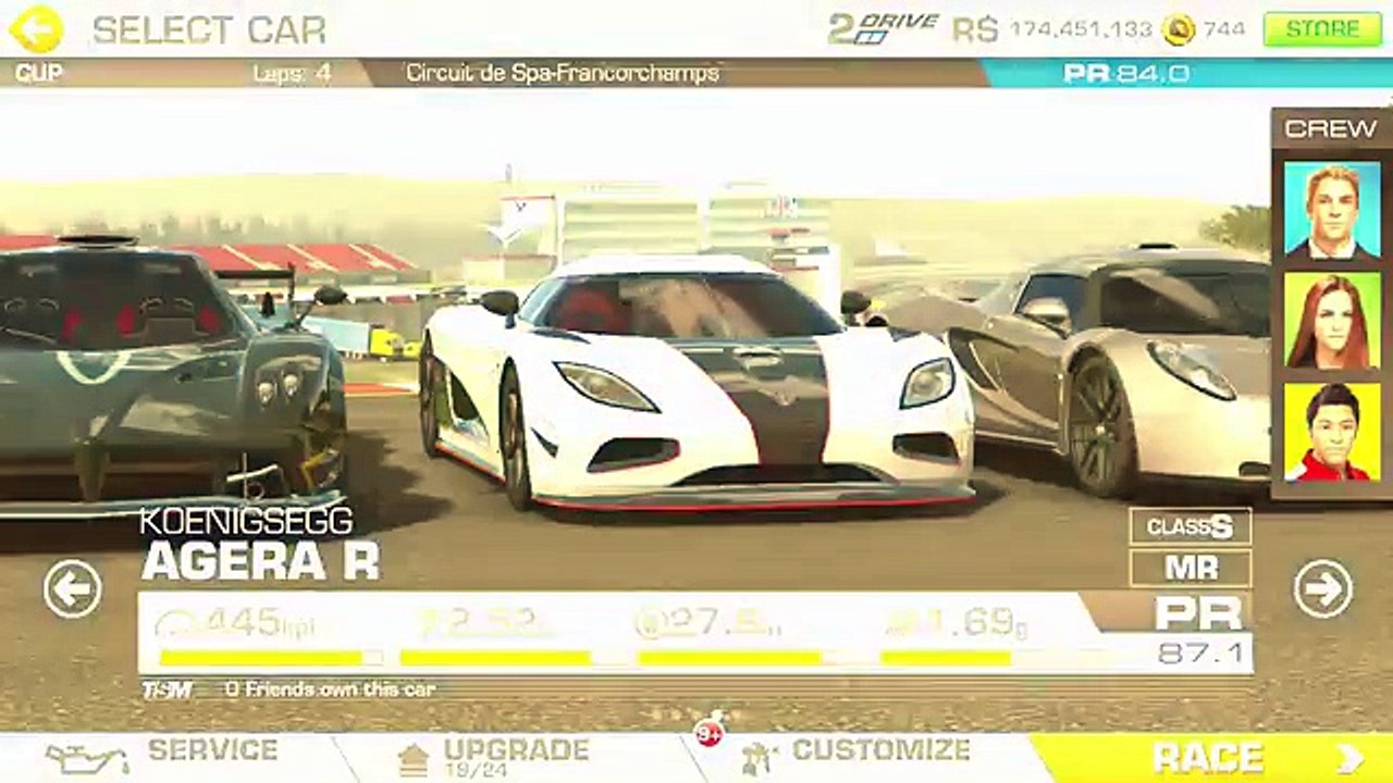 Real Racing 3 Gameplay Hennessey Venom GT & Koenigsegg Agera R @ Spa
