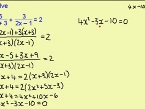 DIONIS __ 116 Solve Equations Involving Fractions