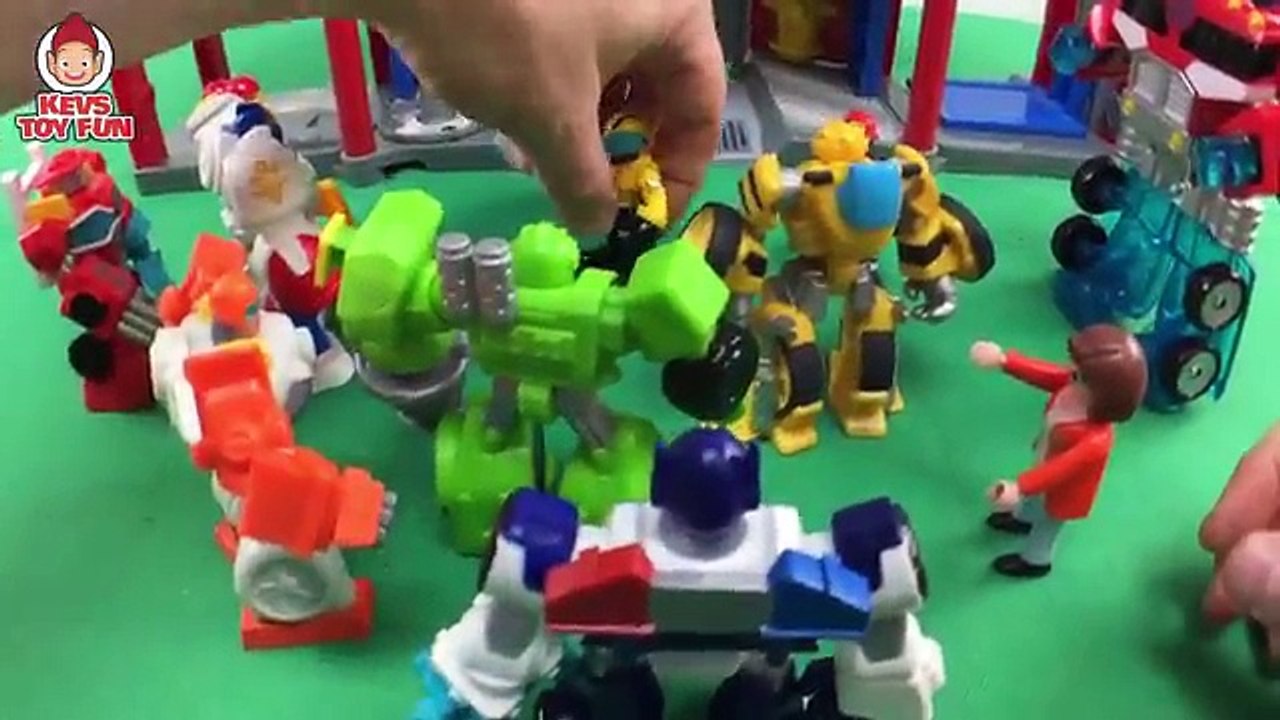 School Bus Playmobile Kids Go On Fieldtrip To Transformers Rescue Bots Command Center With Bus Song