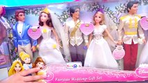 Juguetes de Barbie y de princesas - Vestidos de novia de las princesas Rapunzel Cenicienta y Bella