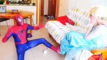 SPIDERMAN HURTS VS LIGHTNING MCQUEEN !! Spiderman vs Familly Superheroes FREAK w/ Frozen Elsa Prank