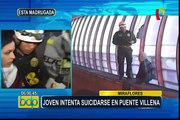 Miraflores: rescatan a joven que intentó lanzarse del puente Villena