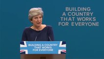 Set Falls Apart During Theresa May's Conference Speech