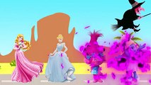Wrong NakeLace Learn Colors Disney Princess Ariel Trolls Smurf Finger Family Nursery Rhymes Cartoons