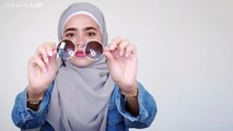 النظّارات الشمسيّة التي تلائم  شكل الوجه للمرأة المحجّبة