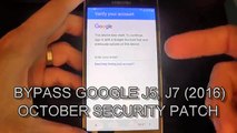 BYPASS GOOGLE Account Samsung Galaxy J5, J7 (2016) | October Security Patch | How to