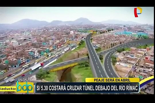 Línea Amarilla: peaje para cruzar túnel que pasa por debajo del río Rímac costará S/5.30