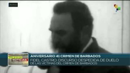 Cuba conmemora 41 años del crimen de Barbados