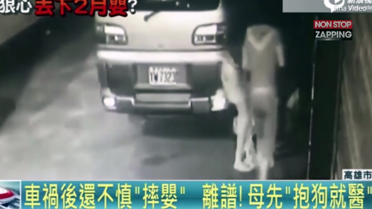 Chine : Pressée, elle fait tomber son bébé par terre (Vidéo)