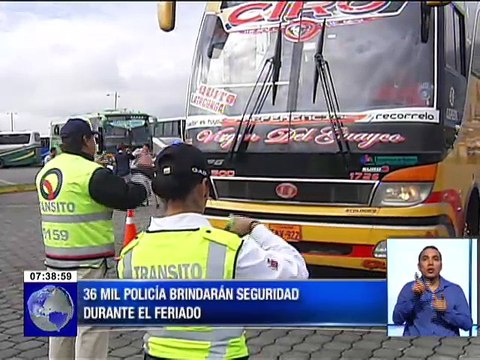36 mil Policías en operativo durante feriado