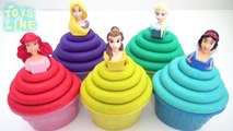 Play-Doh Ice Cream Scoops Disney Princess Rapunzel Ariel Learning Colors Finger Family PEZ