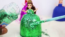 DIY How Make Super Glitter Play Doh Disney Princess Dresses Frozen Elsa Ariel Anna MagiClip Play Doh