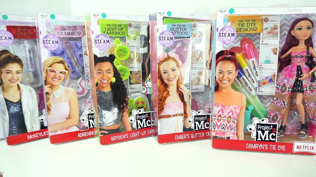 Project Mc2 Dolls & Experiments - DIY Lava lip gloss - Soap Gummies Emoji LED Earrings - Titi Toys