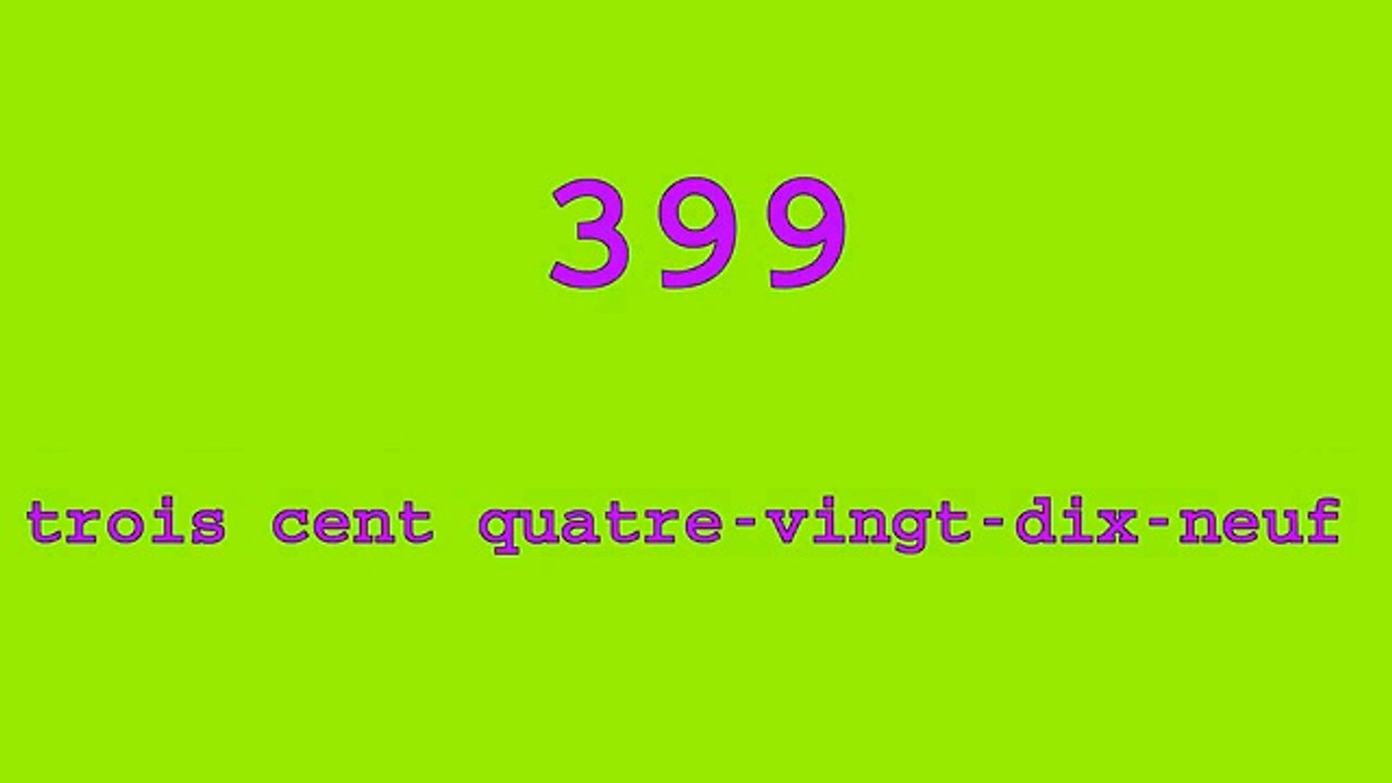 Colorful Numbers and Words : numbers from 0 to 1000 in French