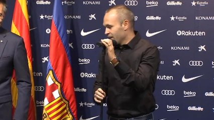 Iniesta remains 'at home' after new contract