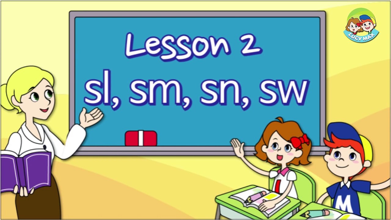 4 STEP PHONICS - STEP 4(Double Consonant Sounds) - Lesson 2(sm, sn, sl)