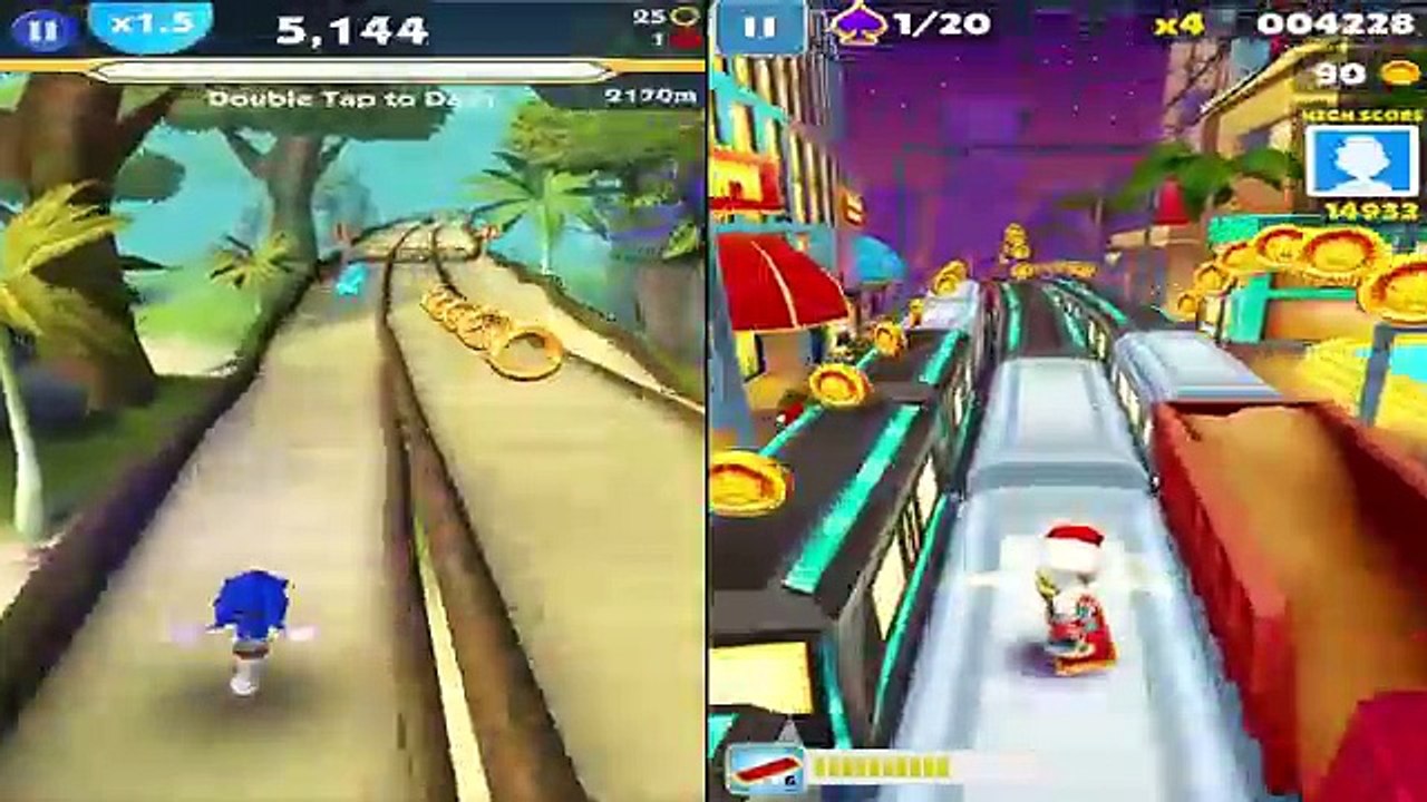 Sonic Dash 2: Sonic Boom VS Subway Surfers - Who is Better! My highest Score iOS / Android Gameplay