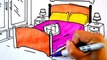 Coloring Pages Bedroom Furniture|How to draw and color Easy and Simple|kids Videos Learning Colors