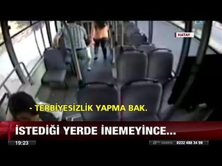 Şoföre kızdı, otobüse taş yağdırdı - 4 temmuz 2017