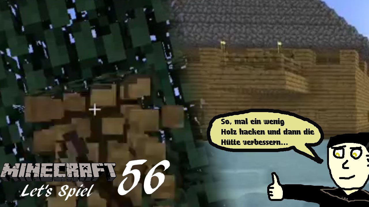 Minecraft "let's spiel" (let's play) 56: strandhüttenverfeinerung & förstertour