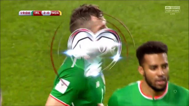 2-0 Daryl Murphy Goal FIFA WC Qualification UEFA Group D - 06.10.2017 Ireland 2-0 Moldova