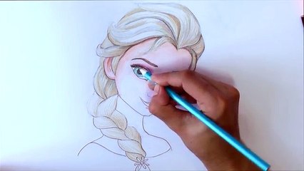 Уроки рисования. Учимся рисовать Эльзу из Холодное СердцеHow to Draw Elsa