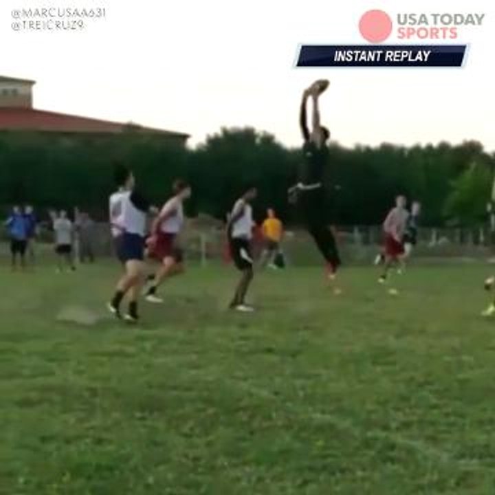 Pick Six! Crazy interception for a touchdown.