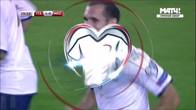 1-0 Giorgio Chiellini Goal FIFA WC Qualification UEFA Group G - 06.10.2017 Italy 1-0 Macedonia FYR