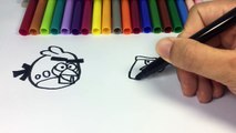 Draw and Coloring Angry Birds - How to Draw Angry Birds