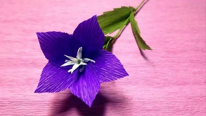 How to Make Blue Star Crepe Paper flowers - Flower Making of Crepe Paper - Paper Flower Tutorial