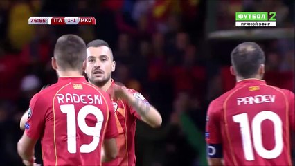 1-1 Aleksandar Trajkovski Goal FIFA  WC Qualification UEFA  Group D - 06.10.2017 Italy 1-1...