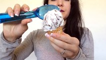 ASMR Mint Chocolate Chip Ice Cream Cone | Eating Sounds