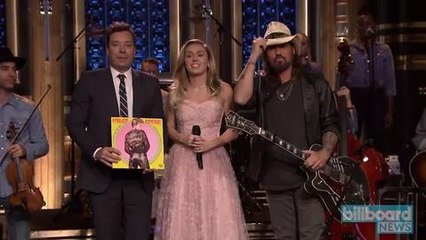 Download Video: Miley Cyrus & Billy Ray Cyrus Pay Homage to Tom Pettty on 'Tonight Show' | Billboard News