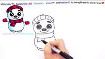 How To Draw Snowman Cute Step By Step Easy Christmas Special