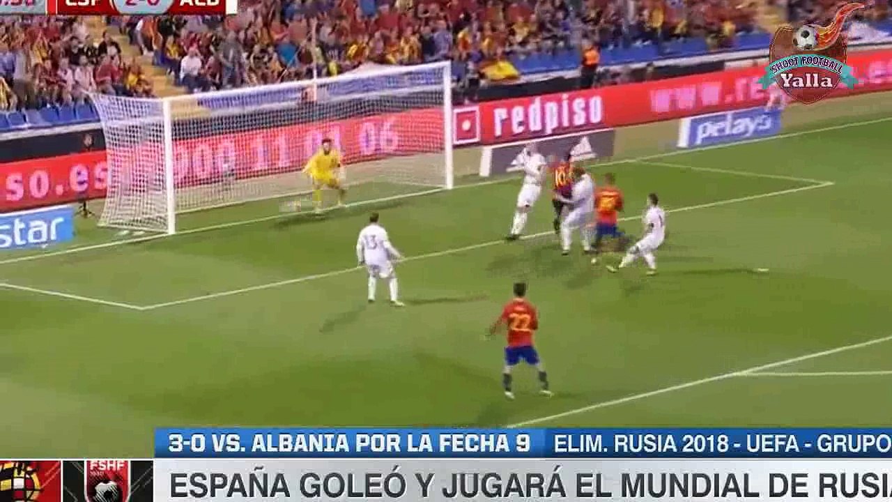 Spain vs Albania 3 - 0: Goals and match Overview : 6-10-2017