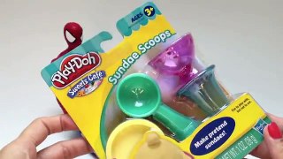 Spider-Man Play Doh Sundae Scoops Sweet Shoppe Hasbro Toys Playdough Ice Creams Спайдър-Мен