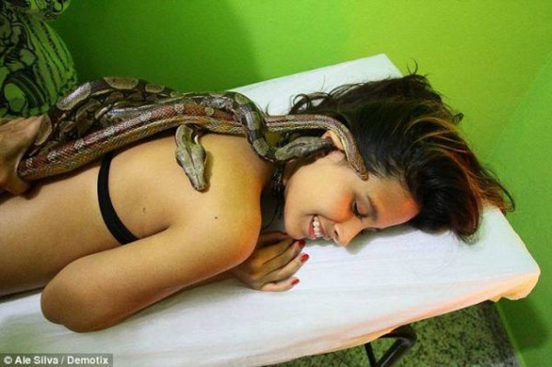 Here the dragon is made from snakes Massage - Snake massage therapy
