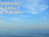 DURAGADGET comfortable in ear headphones for Sandisk Sansa Fuze 2GB 4GB 8GB White